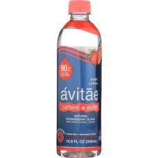 AVITAE: Water Caffeinated Strawberry, 16.9 fo