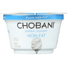 CHOBANI: Non-Fat Greek Yogurt Original Plain, 5.3 oz