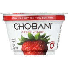 CHOBANI: Non-Fat Greek Yogurt Strawberry on the Bottom, 5.3 oz