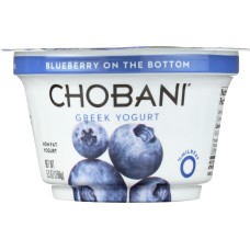 CHOBANI: Non-Fat Greek Yogurt Blueberry on the Bottom, 5.3 oz