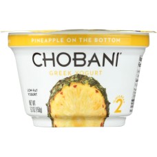 CHOBANI: Low-Fat Greek Yogurt Pineapple on the Bottom, 5.3 oz