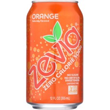 ZEVIA: All Natural Zero Calorie Soda Orange 6-12 fl oz, 72 fl oz