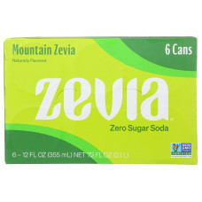 ZEVIA: Mountain Zevia Soda 6Pack, 72 fo