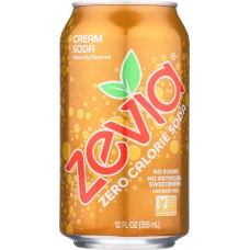 ZEVIA: All Natural Zero Calorie Cream Soda 6-12 fl oz, 72 fl oz