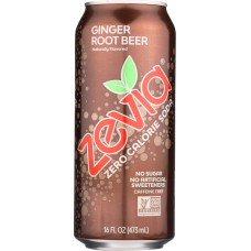 ZEVIA: Soda Ginger Root Beer, 16 fo