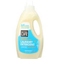 BETTER LIFE: Detergent Laundry Unscented, 64 oz