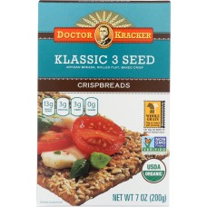 DOCTOR KRACKER: Organic Klassic 3 Seed Crispbreads, 7 oz