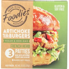 FOODIES: Artichoke Burgers French Herb Patties, 7.5 oz
