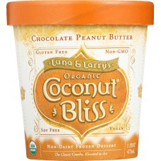 LUNA & LARRY'S: Organic Coconut Bliss Non-Dairy Frozen Dessert Chocolate Peanut Butter, 16 oz