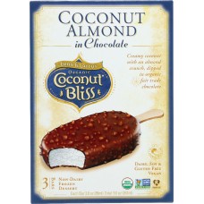 LUNA & LARRY'S: Coconut Bliss Coconut Almond in Chocolate 3 Bars, 9 Oz