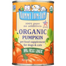 NUMMY TUM TUM:  Pure Pumpkin 100 Percent Organic Dog and Cat Food, 15 oz