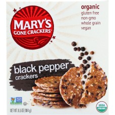 MARY'S GONE CRACKERS: Organic Crackers Black Pepper, 6.5 oz