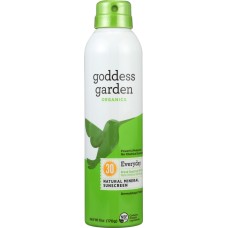 GODDESS GARDEN: Organics Everyday Natural Sunscreen SPF 30, Non-Aerosol, Biodegradable, Reef Safe, Non-GMO, 6 oz