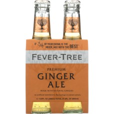 FEVER-TREE: Premium Ginger Ale 4x6.8 oz Bottles, 27.2 oz