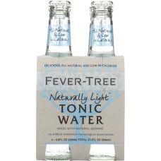FEVER-TREE: Naturally Light Tonic Water 4x6.8 oz Bottles, 27.2 oz
