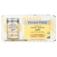 FEVER TREE: Premium Indian Tonic Water 8 Cans, 40.56 fo