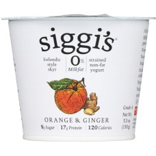 SIGGI'S: Strained NonâFat Icelandic Style Skyr Orange and Ginger Yogurt, 5.3 oz