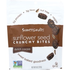 SOMERSAULTS: Sunflower Seed Snack Dutch Cocoa, 6 oz