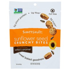 SOMERSAULT SNACK: Sunflower Seed Crunchy Bites Salted Caramel, 6 oz