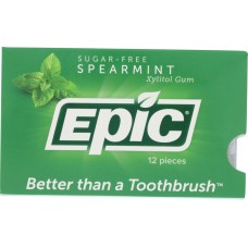 EPIC DENTAL: Gum Spearmint Xylitol, 12 pc