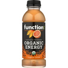 FUNCTION DRINKS: Organic Energy Beverage Tropical Citrus, 16.9 fo
