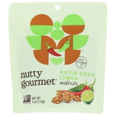 THE NUTTY GOURMET: Walnuts Hatch Chile Limon, 4 OZ