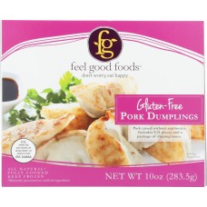 FEEL GOOD FOODS: Gluten Free Pork Dumplings, 10 oz