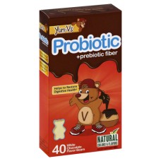 YUM-VS: Probiotic Plus Prebiotic Fiber White Chocolate, 40 pc