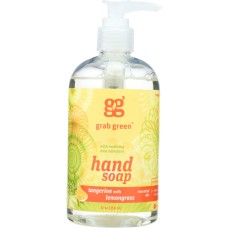 GRAB GREEN: Hand Soap Tangerine with Lemongrass, 12 Oz
