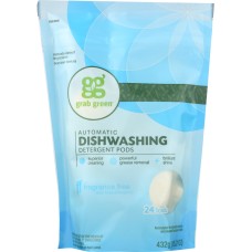 GRAB GREEN: Automatic Dishwashing Detergent Fragrance Free, 15.2 oz