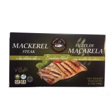GRILLED CATCH: Mackerel Steak in Olive Oil, 6.7 oz