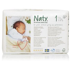 NATY-ECO BY NATY: Diapers Size 1,  25 ct