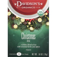 DAVIDISONS: Tea Chrstms 8Bg, 0.56 oz