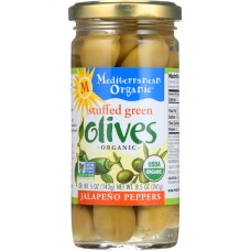 MEDITERRANEAN ORGANICS: Olive Grn Stfd Jalapno, 8.5 oz