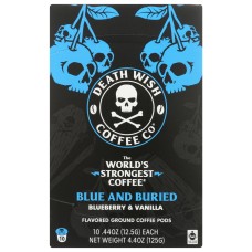 DEATH WISH COFFEE: Coffee Ss Blue Buried, 10 CT