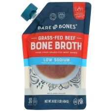 BARE BONES: Broth Beef Bone Low Sodium Grf, 16 oz
