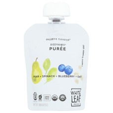 WHITE LEAF PROVISIONS: Baby Food Pear Spn Bb Ot, 90 gm