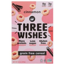 THREE WISHES: Cereal Cinna Grain Free, 8.6 OZ