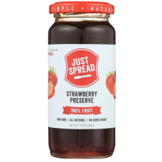 JUST SPREAD: Strawberry Fruit Preserve, 10 oz