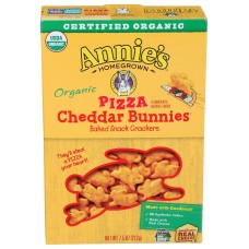 ANNIES HOMEGROWN: Organic Pizza Cheddar Bunnies, 7.5 oz