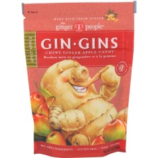 GINGER PEOPLE: Gin Gins Spicy Apple Ginger Chews, 3 oz
