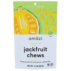 AMAZI FOODS: Ginger Lime Jackfruit Chews, 2.3 oz