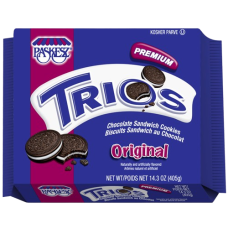PASKESZ: Trios Premium Original Sandwich Cookies, 14.3 oz