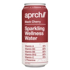 APRCH: Black Cherry Sparkling Wellness Water, 16 fo