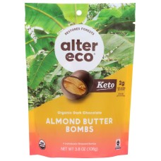 ALTER ECO: Almond Butter Bombs Chocolate, 3.8 oz