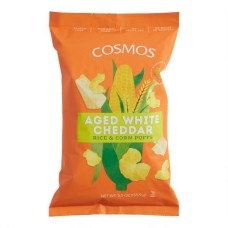 COSMOS CREATIONS: Aged White Cheddar Rice and Corn Puffs, 5.5 oz