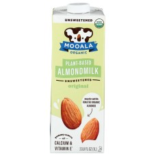 MOOALA: Unsweetened Original Almond Milk, 33.8 fo