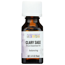 AURA CACIA: Balancing Clary Sage Essential Oil, 0.5 oz