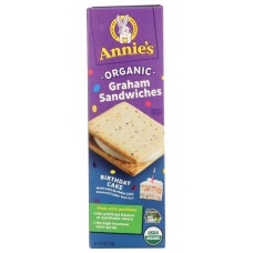 ANNIES HOMEGROWN: Organic Birthday Cake Graham Sandwiches, 8 oz