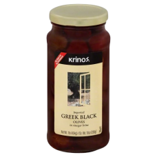 KRINOS: Greek Black Olives, 16 oz